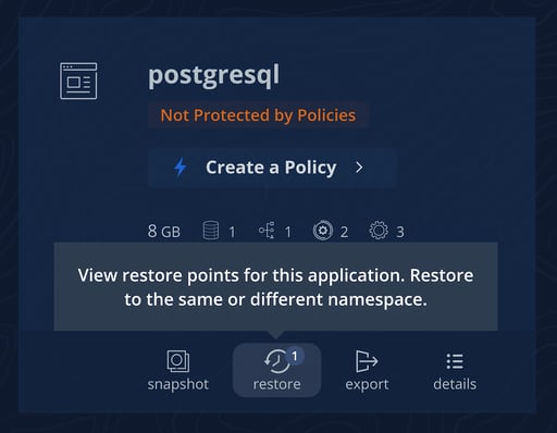 Viewing Restore Points PostgreSQL 4