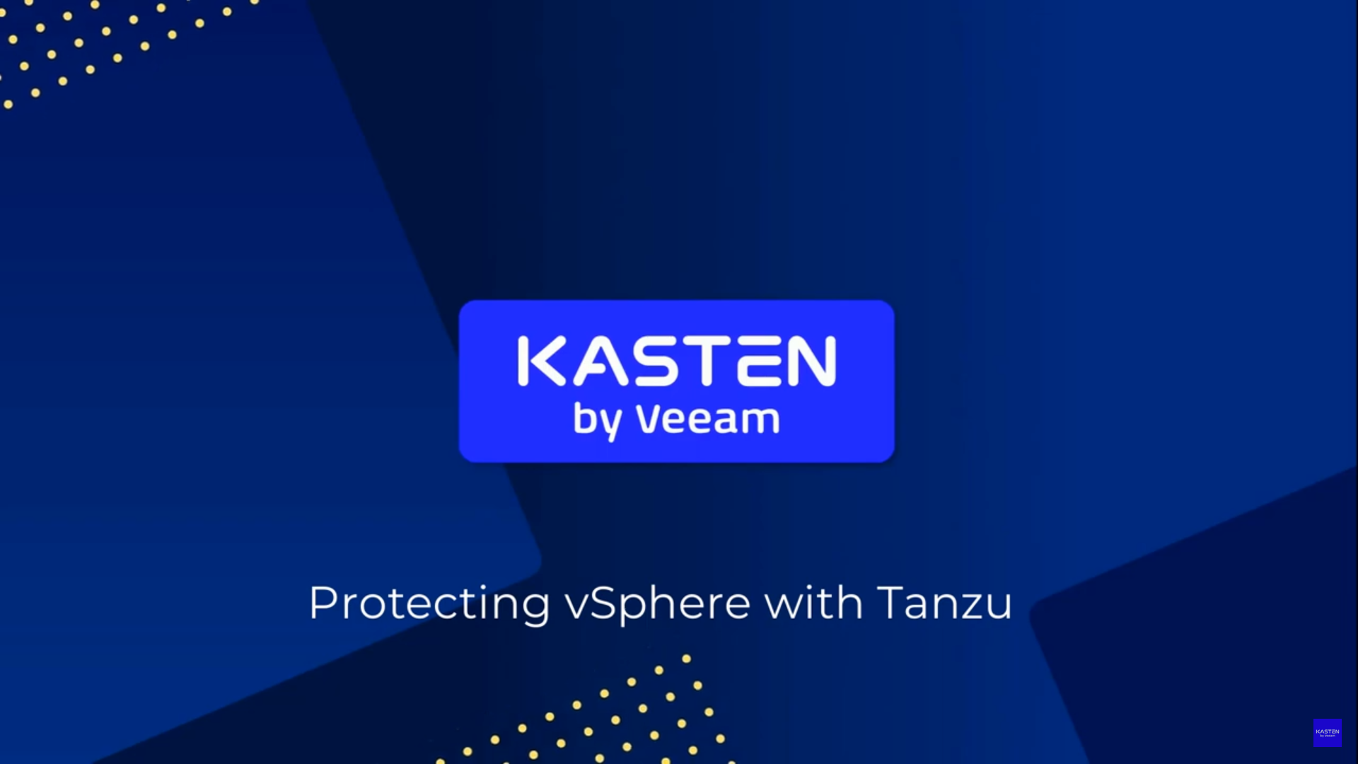 Demo Kasten K10 for vSphere with Tanzu