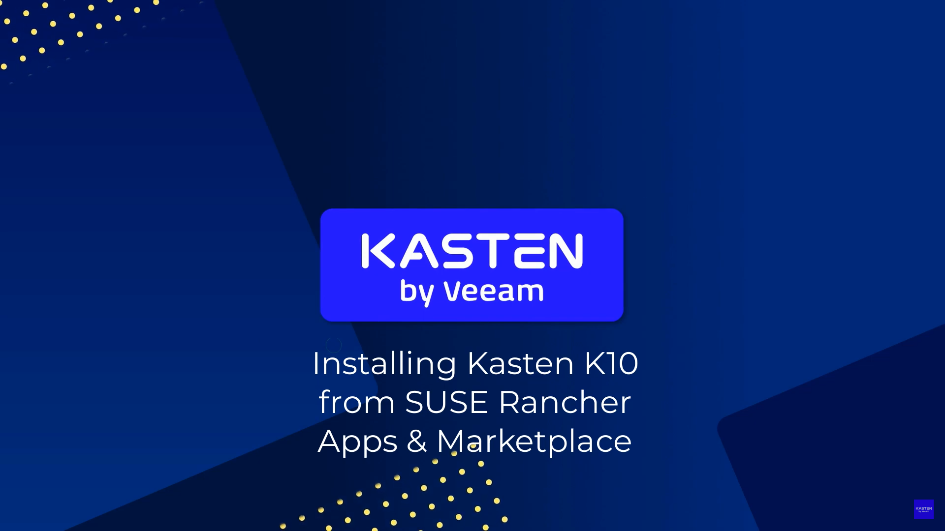 Demo SUSE Rancher with Kasten K10